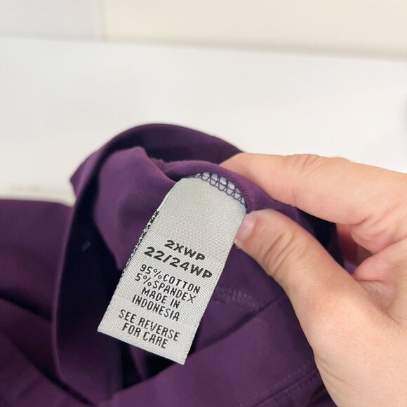 NEW Catherines Suprema Collection Purple Pull On Pants - Size 2XWP - Picture 5 of 8